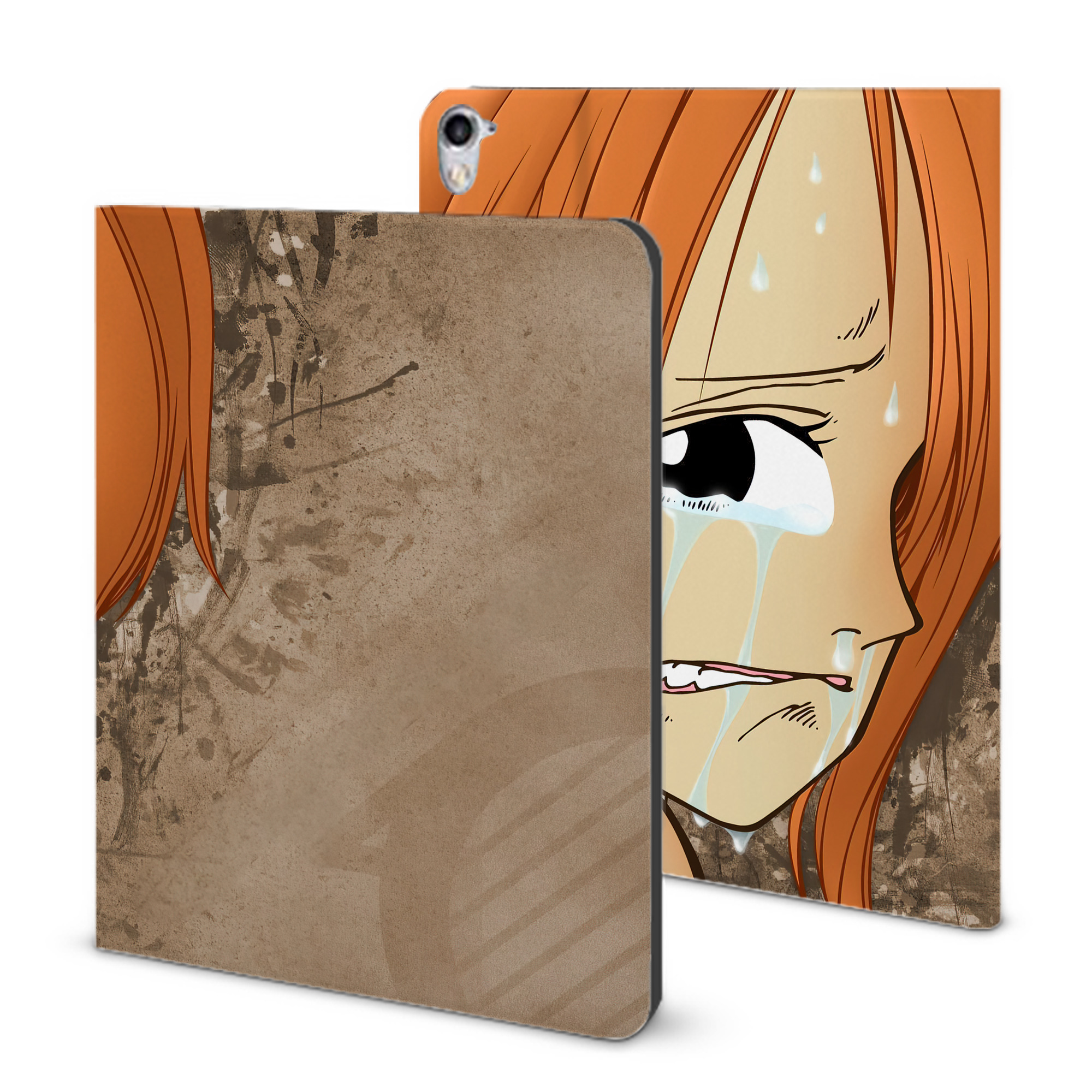 （画像用） ワンピース ONE PIECE IPad ケース ブック型 PUレザー TPU 耐衝撃 軽量 薄型 ペン収納なし 全面保護 IPad 各モデル対応